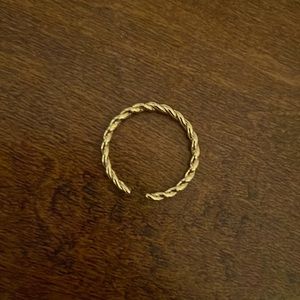 Gold (not real gold) braided ring.